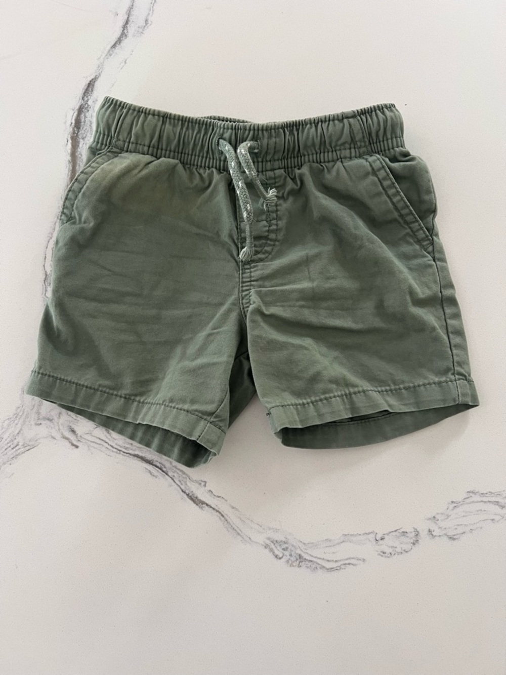 3/$10 Cat & Jack Olive Green Drawstring  Waist Shorts Size 12M